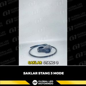 WERACE Saklar Stang Spion On Off Switch 3 Dim Kiri Kanan Bulat Lampu Tembak Universal Plastik Besi
