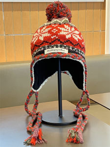 Fair Shimakaze Color Matching Handmade Knitted Hat Children Cold Protection in Winter Warm Earflaps Lei Feng Hat Make Face Look Smaller Woolen Cap