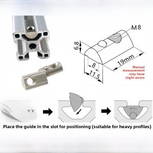 Elastic Positioning Nut Steel Ball Aluminum Profile Fixing Nut Block M3-M10 Size Carbon Steel Hardware Tools Fastener Nut