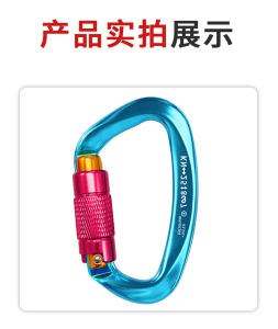 25KN D-shape Professional Carabiner Automatic Locking Mechanism Carabiner Climbing Rappelling Gear Quick Equipment EDC Tools