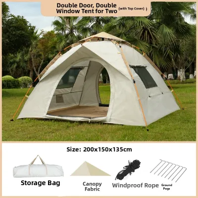 Sunproof Waterproof Quick Open Foldable Camping Tent