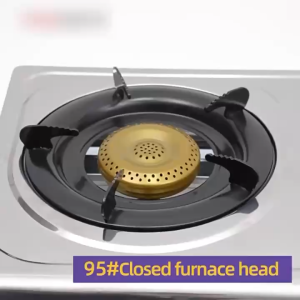 Gas Stove Double Burner 5.2KW High-Fire Power Desktop Stainless Steel Body Electronic Ignition Burner