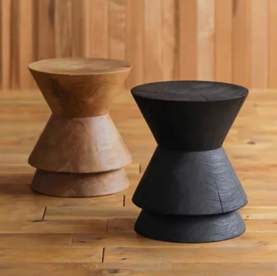 Solid Wood Wooden Pier Stool Low Stool Sofa round Stool Casual Chair Coffee Table Side Table Homestay Hotel Designer Creative Ornaments