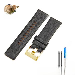 Suitable for Police Watch Accessories Pl.14698 13806 Large Dial Cow Leather Watch Strap 24 26 28 30mm