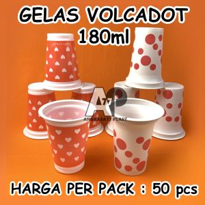 Gelas bola bola merah / cup bola 180ml