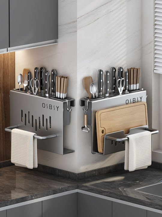Kitchen Knife Rack Storage Rack Dish Chopsticks Chopping Board Pot Cover