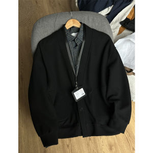 American Style V-neck Waffle Jacket Male Teens