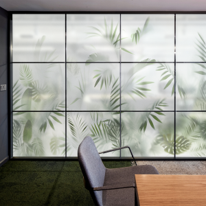 Static Cling Bamboo Leaf Plant Stickers Decorative Glass Door Film Chinese Style Partition Art Background Wall Decor Film