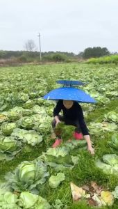 Outdoor Double Layer Umbrella Hat Multifunctional Parasol Travel Large Umbrellas Adjustable Fishing Umbrella Hat