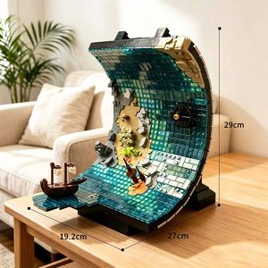 Creative MOC-85663 Pirate Ship Land Ahoye Building Blocks Medieval Adventure Bricks Assembly Home Decoration Toys Gifts 1234pcs