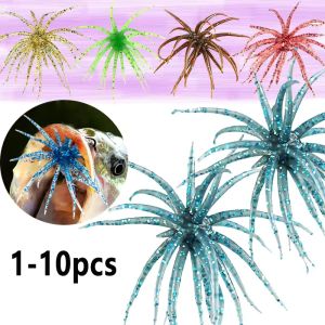 10Pcs TPE Material Fishing Lures for Saltwater Fishing Commercial Pon Floating Sea Urchin Soft Lure Mini Floating Bionic Spiky Ball Lure