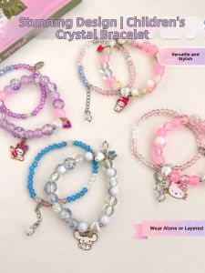 Crystal Beaded Bracelet Cute Cartoon Double Layer