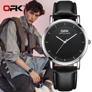 Opk Watch For Men Waterproof Original Stainless Steel Quartz Black White Relo 8122