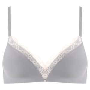SHIYE | Summer Lace Bra Wireless Lightweight Womens Style Big Chest Looks Small Gathered Anti-Sagging Underwear Nylon Fabric V-Neck