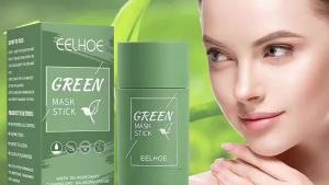 1~5PCS Green Tea Clay Stick For Face Green Mask Stick Smear Acne Shrink Blackhead Green Tea Extract Facial Mask Pore Cleansing