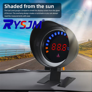 RYSJM | Car Water Temp Gauge with 1/8NPT Sensor 10MM LED Digit Temperature Meter for Car Racing Modification Celsius Meter