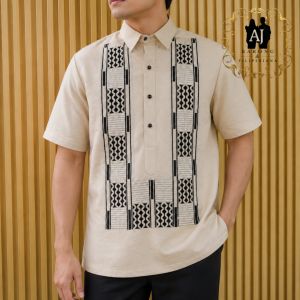 Polo Barong venusha moccah haft buttons Corporate barong