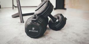 BYZOOM FITNESS Classic Series 55LB Adjustable Dumbbell (BLACK)- Single
