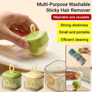 Washable Portable Square Sticky Roller Reusable Clothes Hair Remover Multi-Purpose Lint Remover With Cover Dust Tools