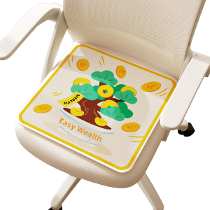 Ice Silk Office Chair Pad Breathable Cool Butt Pad Summer New Arrival Cloud Hao Fabric Polyester Fiber Cartoon Design Seat Cushion