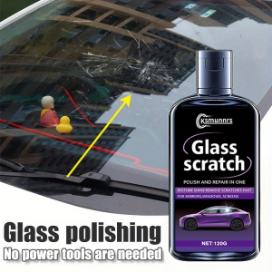 Glass Scratch Repair Cream - Quickly and effectively removes minor scratches and haze residue - Residue-free polish for car wind
