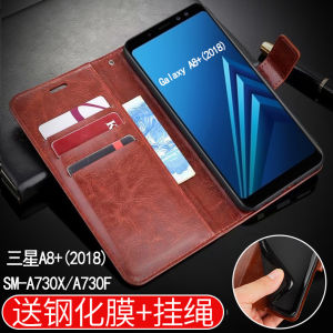 Samsung A8 plus (2018) Compatible Silicone Wallet Style Flip Cover Phone Case with Card Holder Stand Protective for SM-A730X
