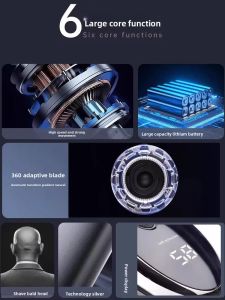 MONLEYTA | Electric Hair Clipper Intelligent Flat Top Bald Head Home Use Automatic Shaver Haircut Machine Professional Barber Tool