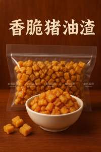 金妈香脆纯猪油渣（100g)｜密封包装