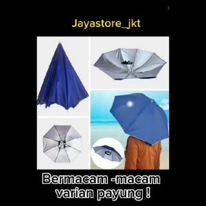 Kepala Payung Motif Pelangi & Aksesoris Outdoor Multicolor