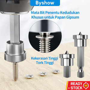 Byshow 2550mm Positioning Screwdriver Bit Batch Head with Depth Stopper Magnetic Drywall Woodworking Screw Drill Bit Anti Penetration Design Universal Hex Shank for Power Tools