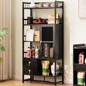 JOY ชั้นวางของ ชั้นวางของอเนกประสงค์ ตู้เก็บของ ตู้โชว์ ตู้ไวน์ ชั้นวางของพร้อมลิ้นชัก "3.4.5 ชั้น"