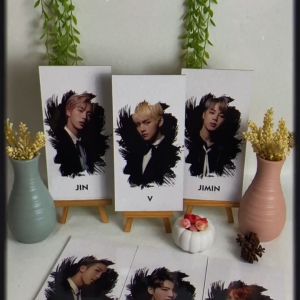 HIASAN DINDING BTS POSTER KAYU BTS HIASAN DINDING BTS BLACK AND WHITE 15X30 CM WALLDECOR PAJANGAN HIASAN KAMAR DEKORASI KAYU BTS
