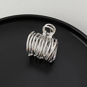 Silver Metal Shark Clip Womens Large Size Hair Accessories 2023 New Style Fashionable Headwear Back of Head Hair Clips