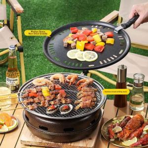 Stainless Steel Charcoal Grill Portable BBQ Stove