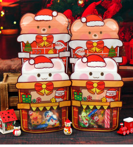 2Pcs Dễ Thương được tạo hình đặc biệt Giáng Sinh Quà Tặng Túi Túi đựng snack Cho Sinh Nhật Bên Và Kẹo Bánh Quy Sô Cô La Bao Bì