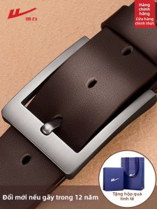 Warrior | Business & Casual Leather Belt Pure Cattlehide Pin Buckle