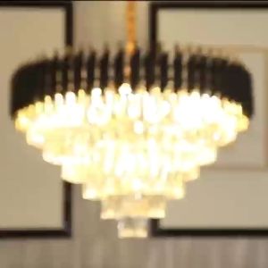(Including freight) North Crystal Chandelier Living Room High Ceiling Lamp Bedroom Light Restaurant Decorative Lamp 24