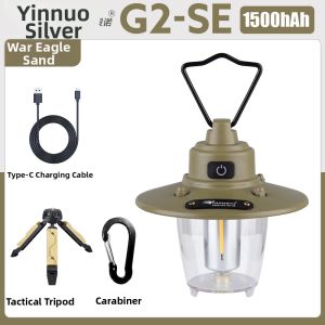 YINNUO | Vintage Pinecone Style Camping Lamp Ultra-Long Battery Life Rechargeable LED Light