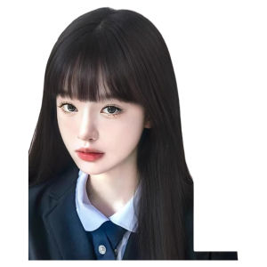 Comic Style Womens Light Thin Natural Hair Bangs Pieces Invisible Seamless Frontal Hair foreheadPiece Hair Extension
