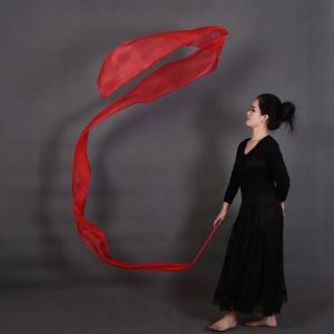 1.2m/3m Colorful Gym Ribbons Dance Ribbon Rhythmic Art Gymnastics Ballet Streamer Twirling Rod Rainbow Stick Training Belly Dance Thrown Ball Silk Veil Poi Helpers Festival Dancing Props Costume