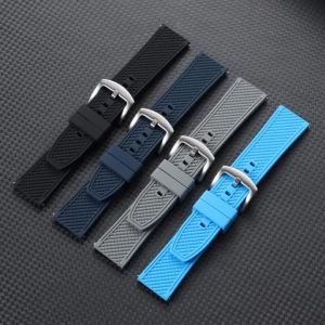 New Style 20mm 22mm Rubber Silicone Strap for Seiko Watch Band MenWomen Sports Waterproof Diving Rubber Wrist Bracelet Accessory