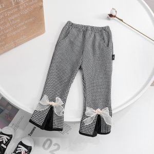 Fashionable Bell Bottom Denim Jeans for Girls Spring Autumn Wear Baby Outfit Korean Style Long Pants Outerwear for Kids