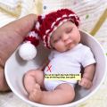 Búp Bê Em Bé Tái Sinh Bằng Silicon Hình Quả Đào Mũm Mĩm 6 Inch, Thân Mềm, Có Thể Giặt Được, Dành Cho Bé Gái, Quà Tặng Sinh Nhật Giáng Sinh. 