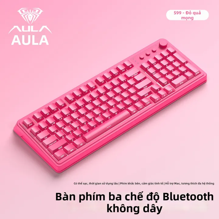 AULA | Bộ Bàn Phím và Chuột Bluetooth Không Dây Ba Chế Độ Cơ Học Ít Ồn | BigBuy360 - bigbuy360.vn