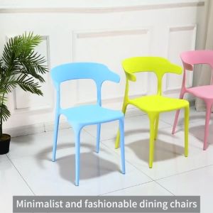 Nordic Candy Chair Plastic Chair Cafe Chair Dining Chair Study Chair Kerusi Cafe PP Material Thickening Chair