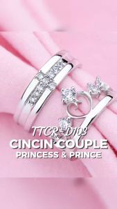 Cincin Tunangan Ethernal Love Zirconia Silver Elegan TINO TINO D103