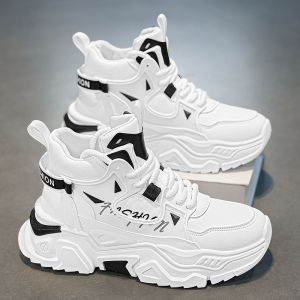 High-Top Mens Martin Boots Sporty Casual Height-Increasing Youthful Versatile Trendy Shoes for Teens And Young Adults