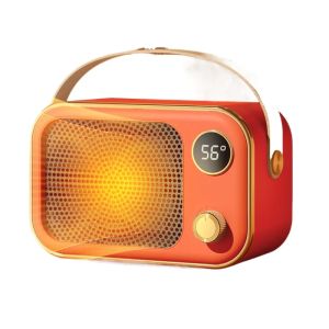 1200W Electric Heater with LED Screen Temperature Display PTC Ceramic Fast Heating Two Adjustable Gears Bedroom Office Fireplace