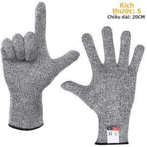 Găng Tay Chống Cắt Cấp Độ 5 Chống Đâm Xuyên Lưới Thép Không Gỉ Găng Tay Làm Việc Cho Người Làm Thịt Với Thiết Kế Bốn Ngón Để Đảm Bảo An Toàn