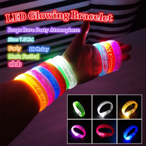 Jozoo LED Glowing Bracelet Flashing Wristband Bar Concert Cheer Props Rave Party Atmosphere